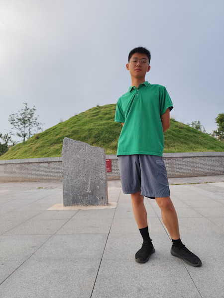 唐相国墓
今天晚上出来剪头吃饭，然后逛到大剧院。忽然发现紧挨着大剧院北边有一座坟茔，走近一看是唐相国墓。
